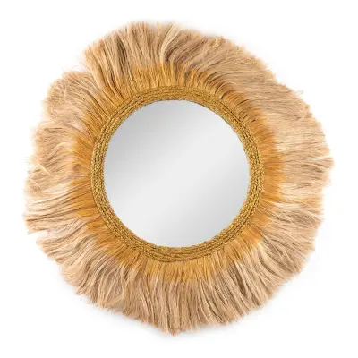 Okrągłe dekoracyjne lustro boho Berau Kalimantan (100 cm)