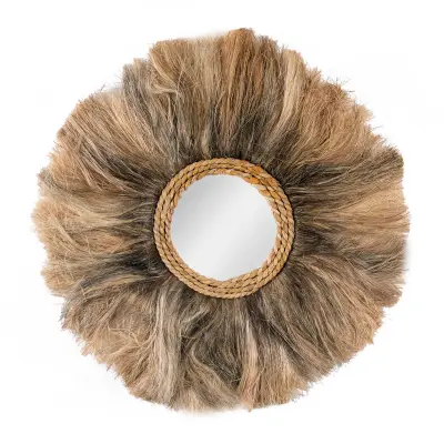 Okrągłe dekoracyjne lustro boho Gera Nusa (53 cm)