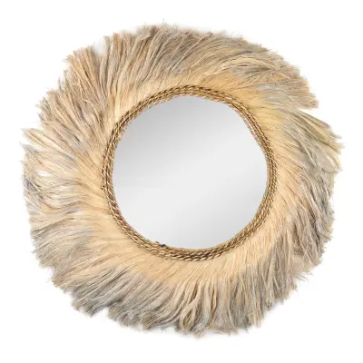 Okrągłe dekoracyjne lustro boho Allo Sulawesi (85 cm)
