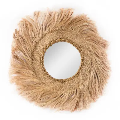 Okrągłe dekoracyjne lustro boho Aru Maluku (55 cm)