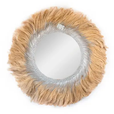 Okrągłe dekoracyjne lustro boho Alor Nusa (85 cm)