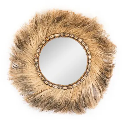 Okrągłe dekoracyjne lustro boho Gala Sulawesi (65 cm)
