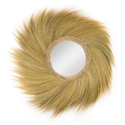Okrągłe dekoracyjne lustro boho Arawa Papua (100 cm)
