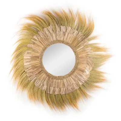 Okrągłe dekoracyjne lustro boho Ende Nusa (120 cm)