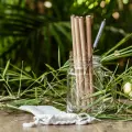 4 bambusowe słomki w słoiku