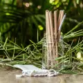 6 bambusowych słomek w słoiku